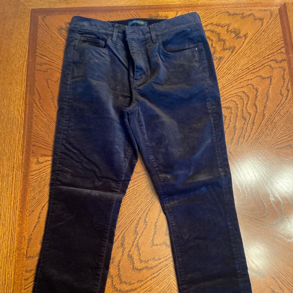 Ann Taylor, black velvet pants